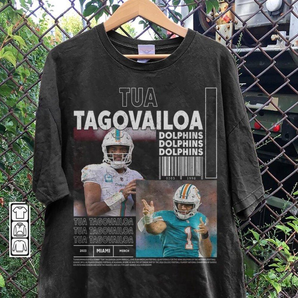 Tua Tagovailoa Miami Football Retro Sports Graphic T-Shirt